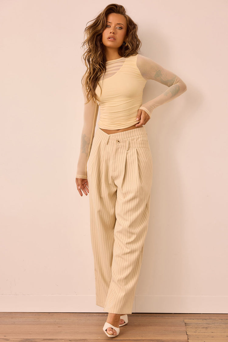 You Got This Woven Pants - Cream for women