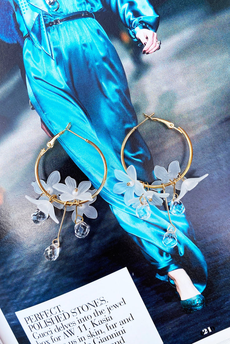 Belle Earrings - Clear ACCESSORIES Sage and Paije
