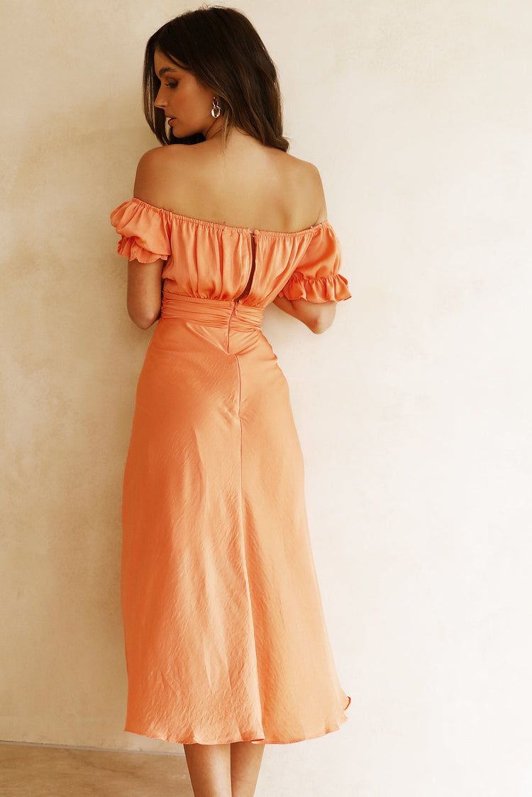 Mariner Midi Dress - Peach DRESSES Sage and Paije