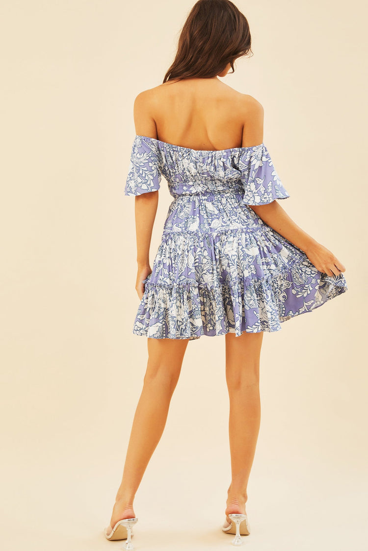 On Mine Mind Mini Dress - Blue DRESSES Sage and Paije