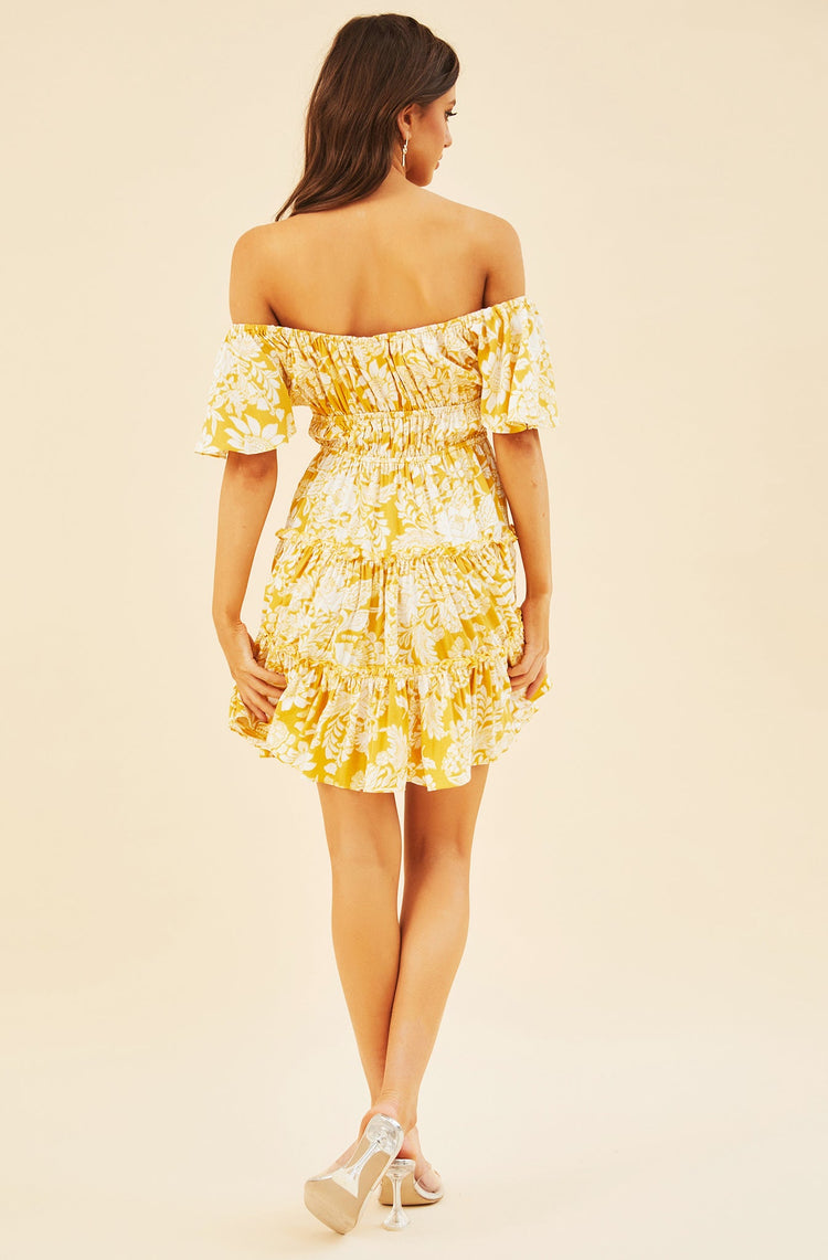 On Mine Mind Mini Dress - Yellow DRESSES Sage and Paije