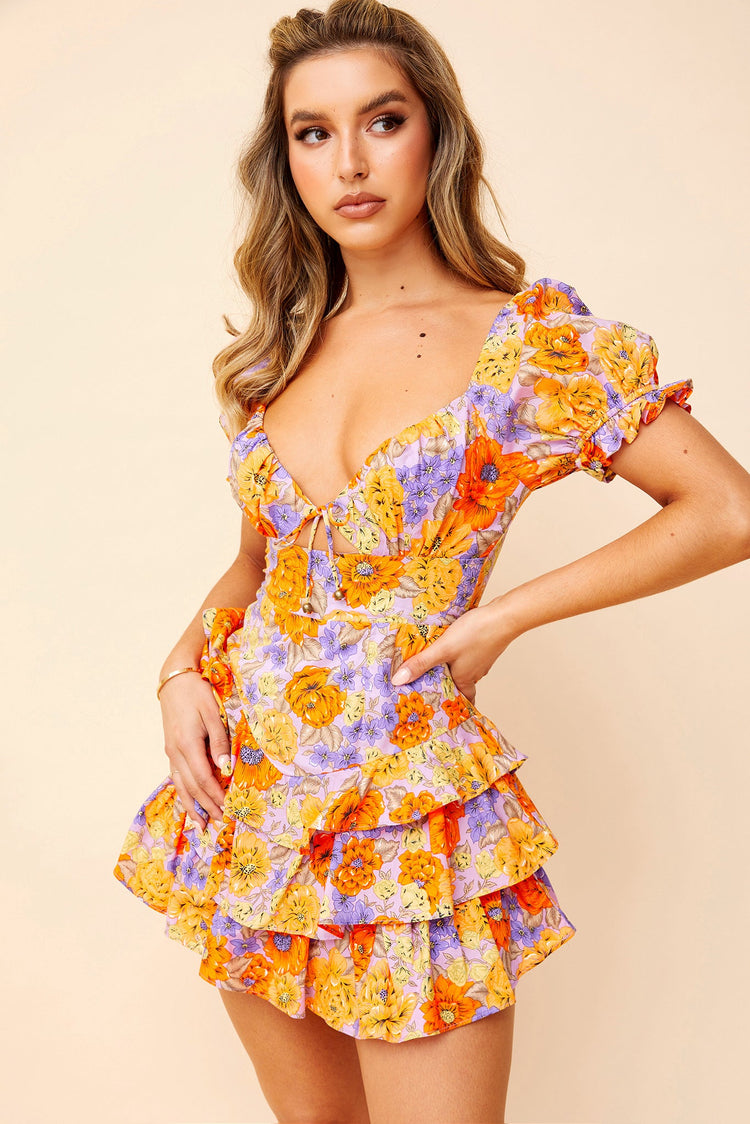 Korina Mini Dress - Orange DRESSES Sage and Paije