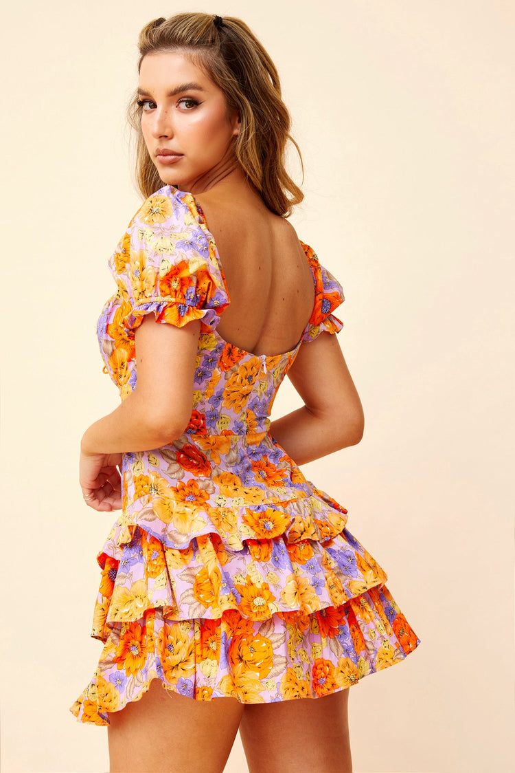 Korina Mini Dress - Orange DRESSES Sage and Paije