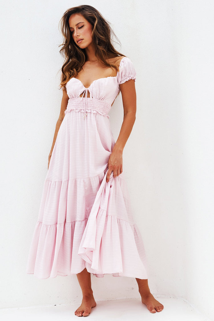Bohemian Dreams Maxi Dress - Blush DRESSES Sage and Paije