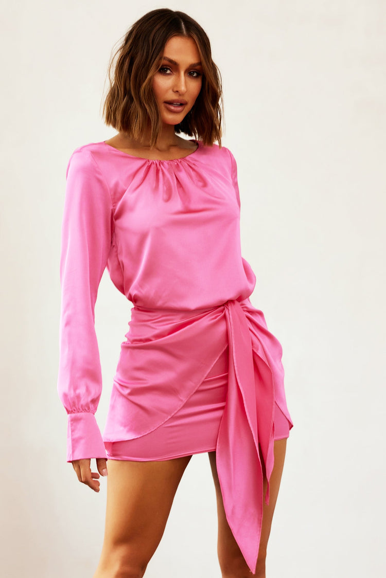 Holiday Film Mini Dress - Fuchsia DRESSES Sage and Paije