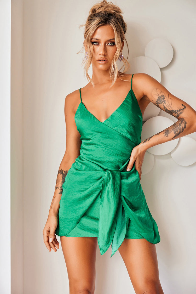Sweetest Thing Mini Dress - Emerald DRESSES Sage and Paije