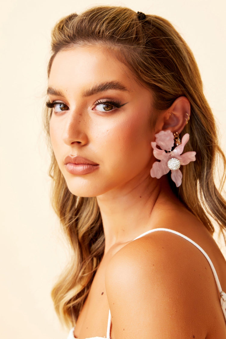 Lorena Earrings - Pink ACCESSORIES Sage and Paije