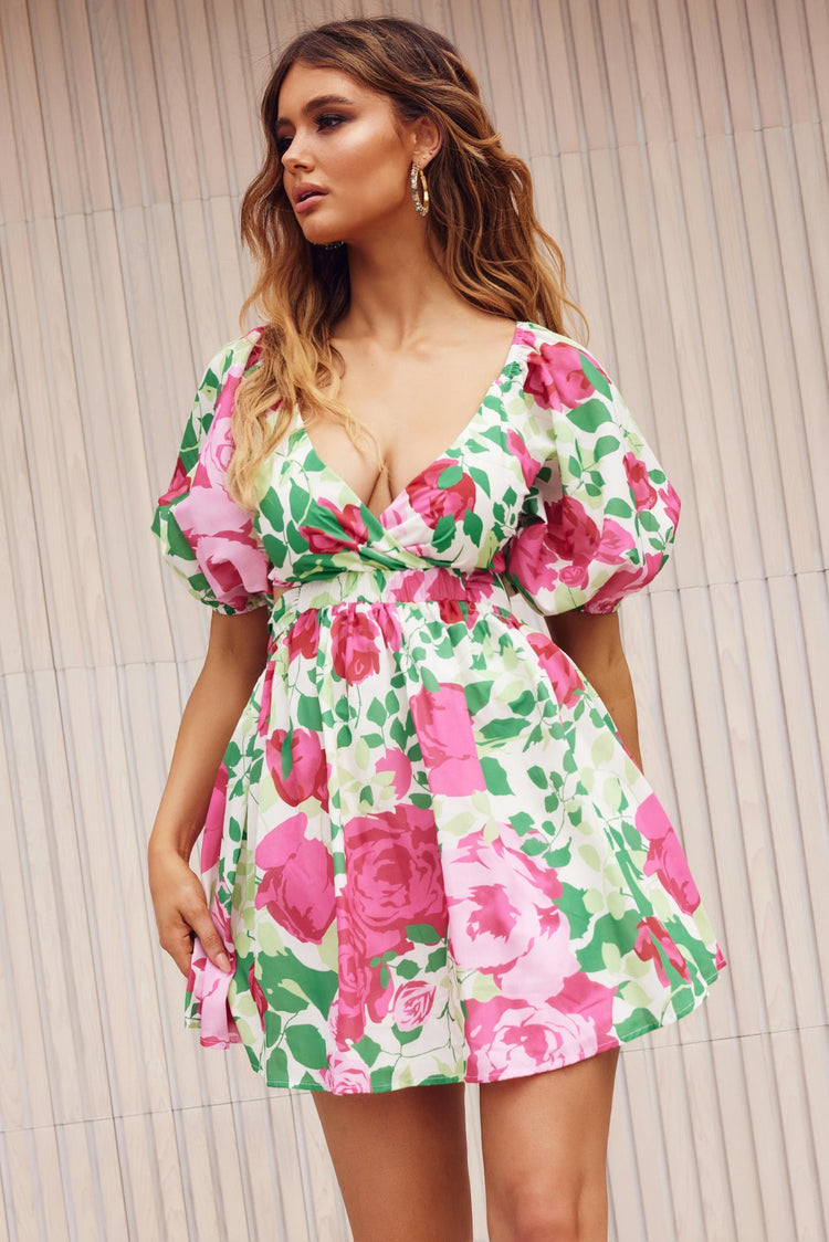 Secret Garden Mini Dress - White DRESSES Sage and Paije