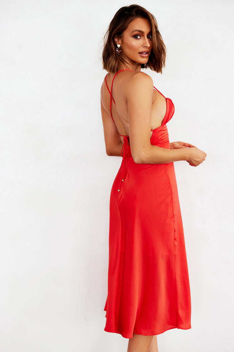 Day To Night Midi Dress - Tangerine DRESSES Sage and Paije