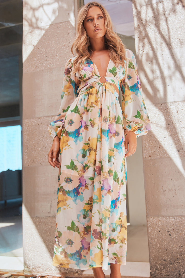 Classic Crew Maxi Dress - Multi DRESSES Sage and Paije
