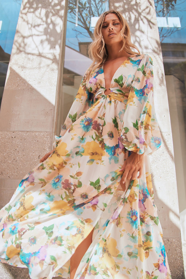 Classic Crew Maxi Dress - Multi DRESSES Sage and Paije