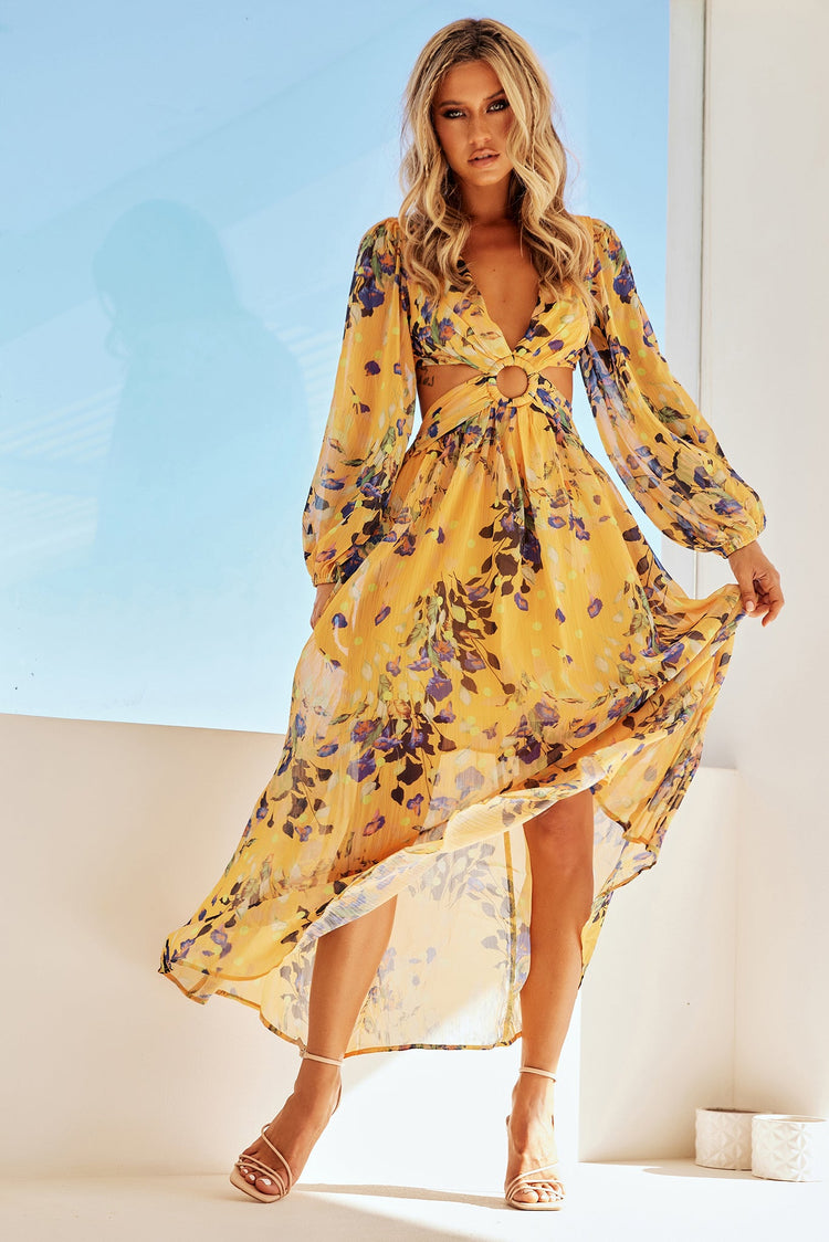 Bella Maxi Dress - Yellow DRESSES Sage and Paije
