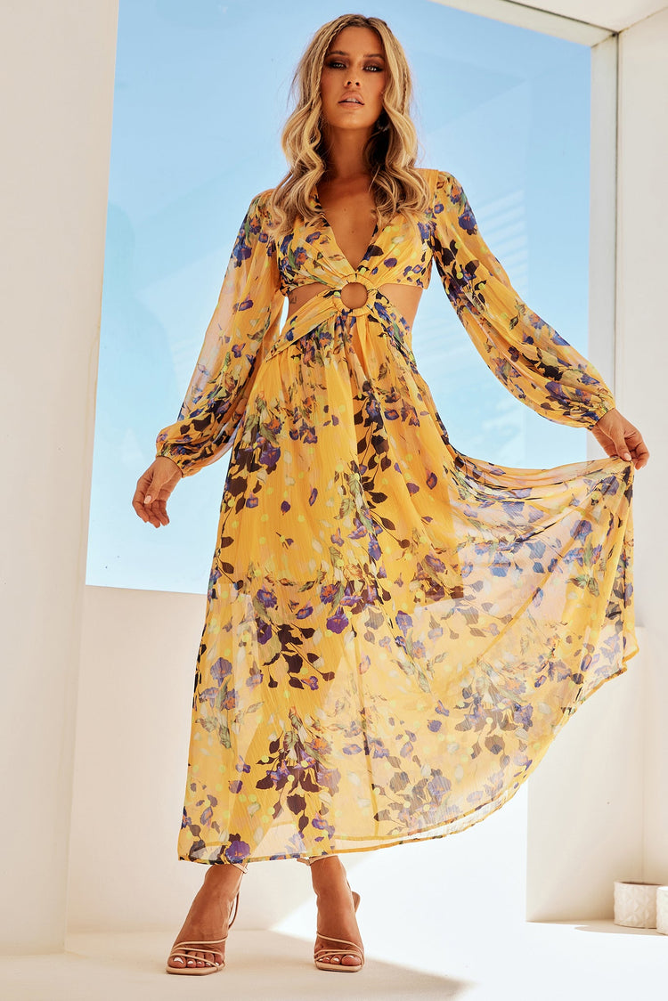 Bella Maxi Dress - Yellow DRESSES Sage and Paije
