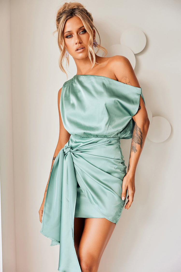 Still Lovers Mini Dress - Sage DRESSES Sage and Paije