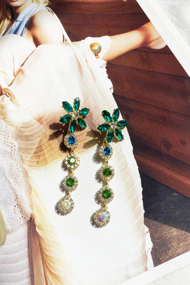 Ethereal Drop Earrings - Green | Sage and Paige AUS.