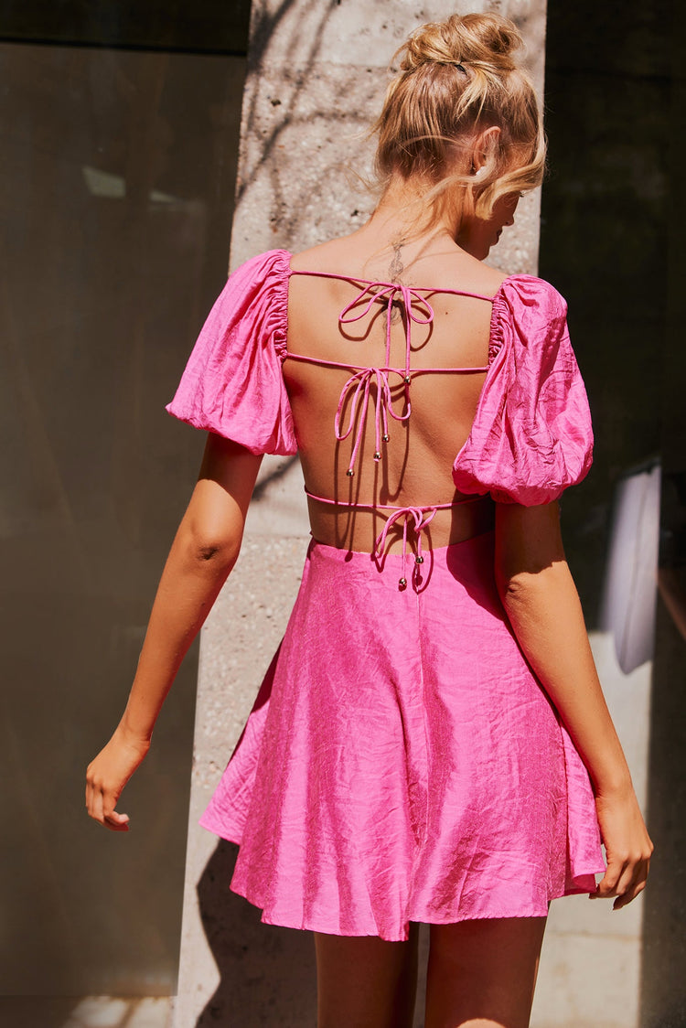 Darling Mini Dress - Hot Pink DRESSES Sage and Paije