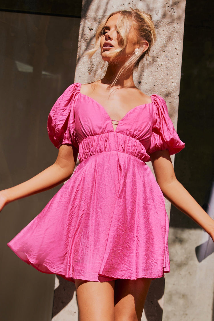 Darling Mini Dress - Hot Pink DRESSES Sage and Paije