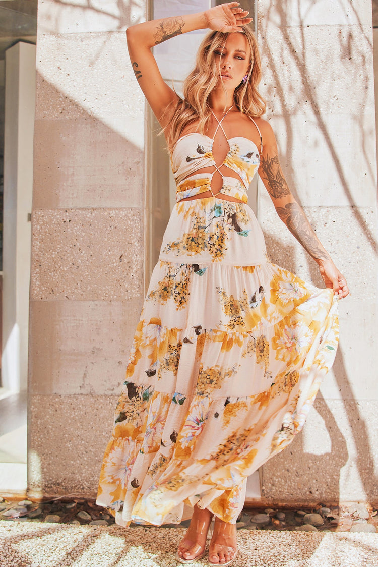 Like A Dream Maxi Dress - Beige DRESSES Sage and Paije