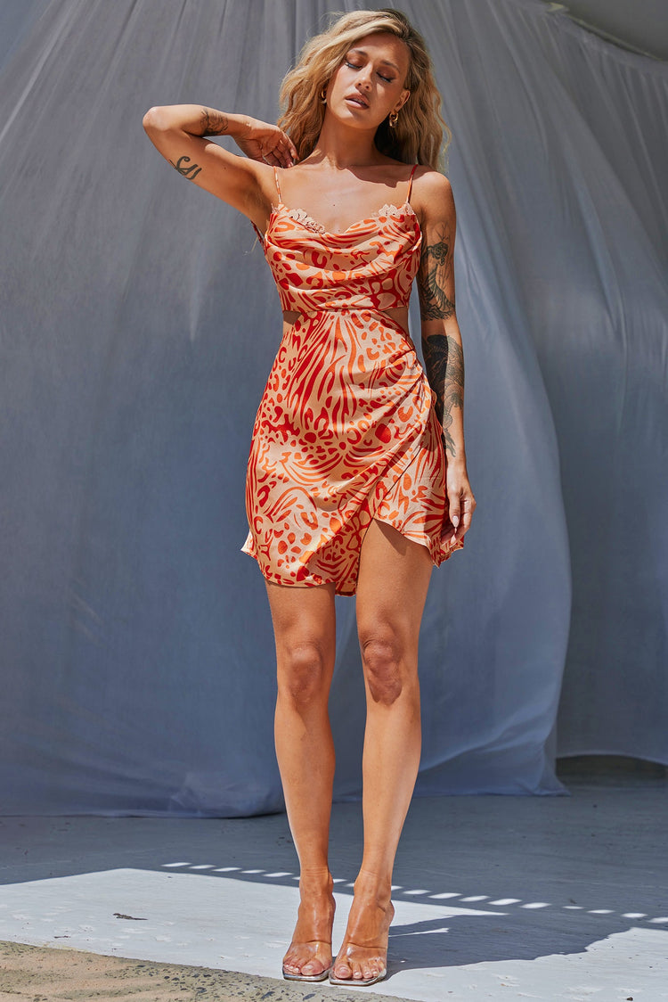 High Frequency Mini Dress - Orange DRESSES Sage and Paije
