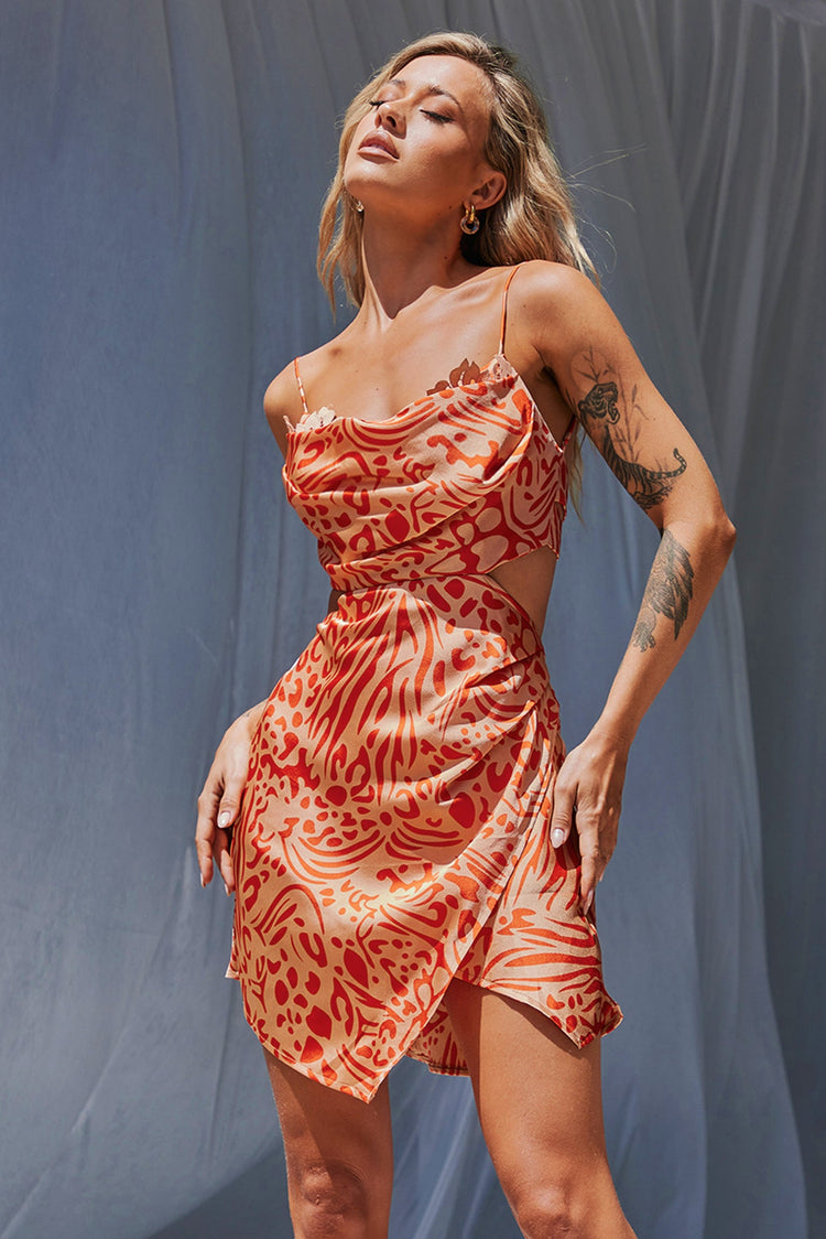 High Frequency Mini Dress - Orange DRESSES Sage and Paije