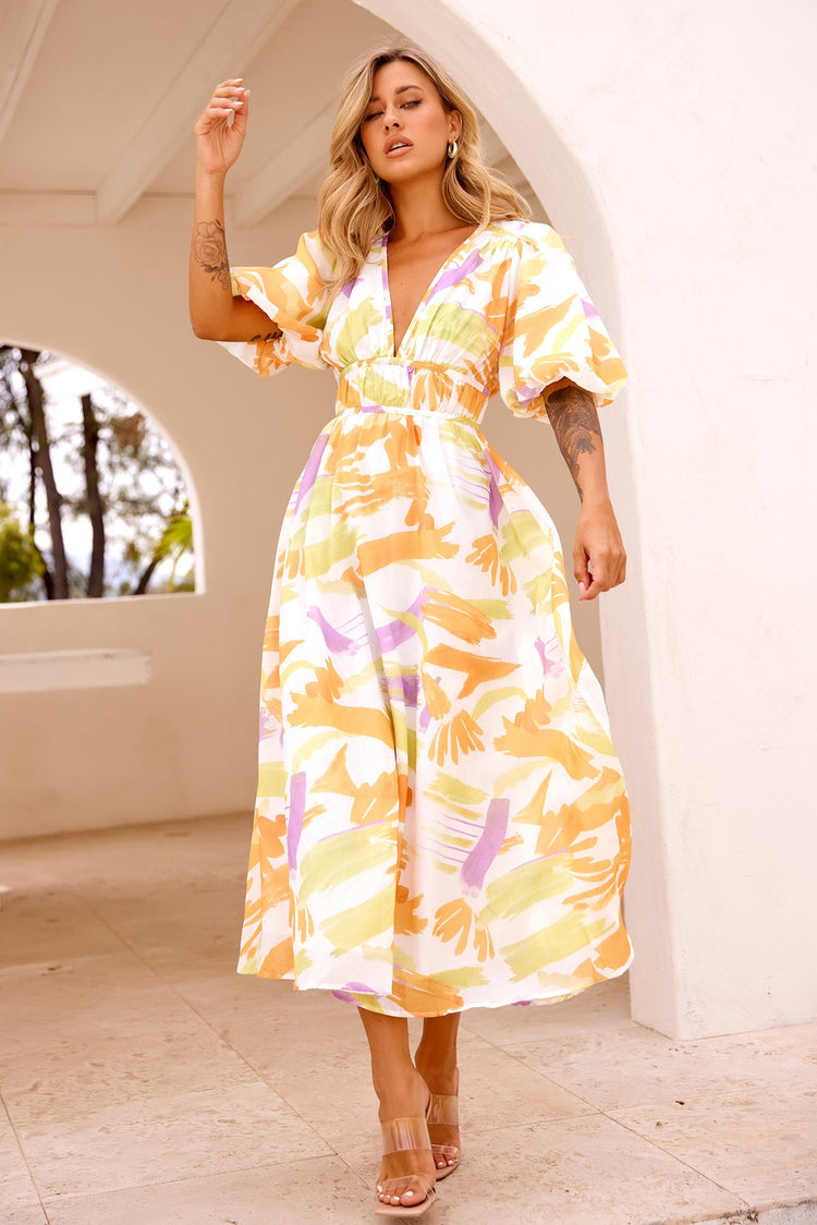 Forget Me Not Maxi Dress - Yellow Multi DRESSES Sage and Paije