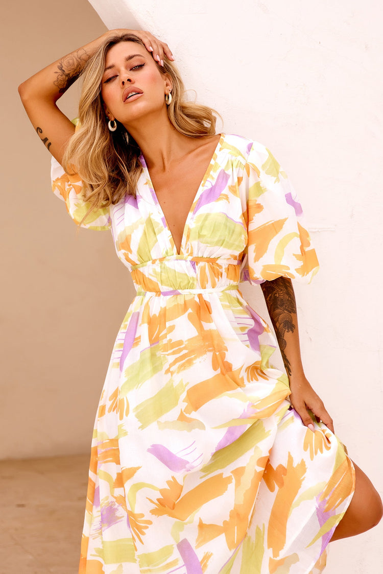 Forget Me Not Maxi Dress - Yellow Multi DRESSES Sage and Paije
