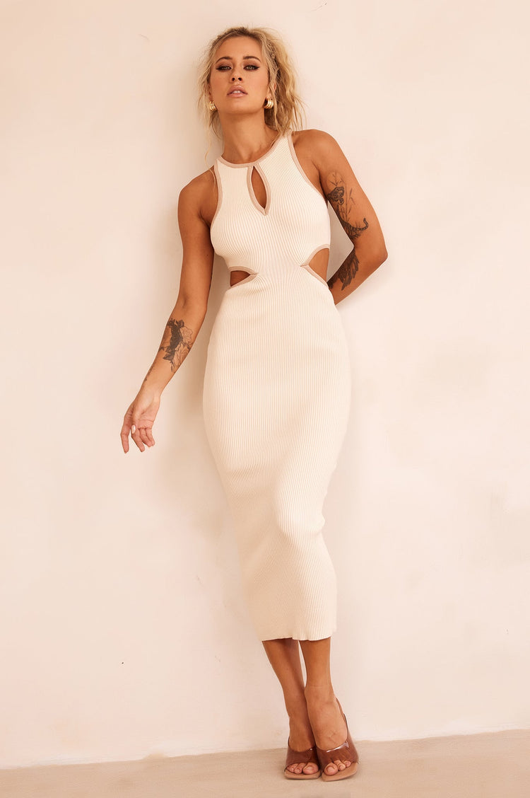 At First Sight Midi Dress - Cream for women