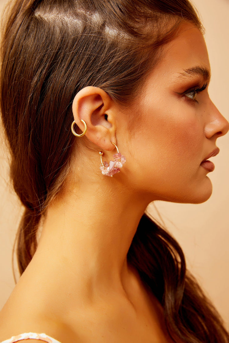 Ayaka Earrings - Rose Pink for women
