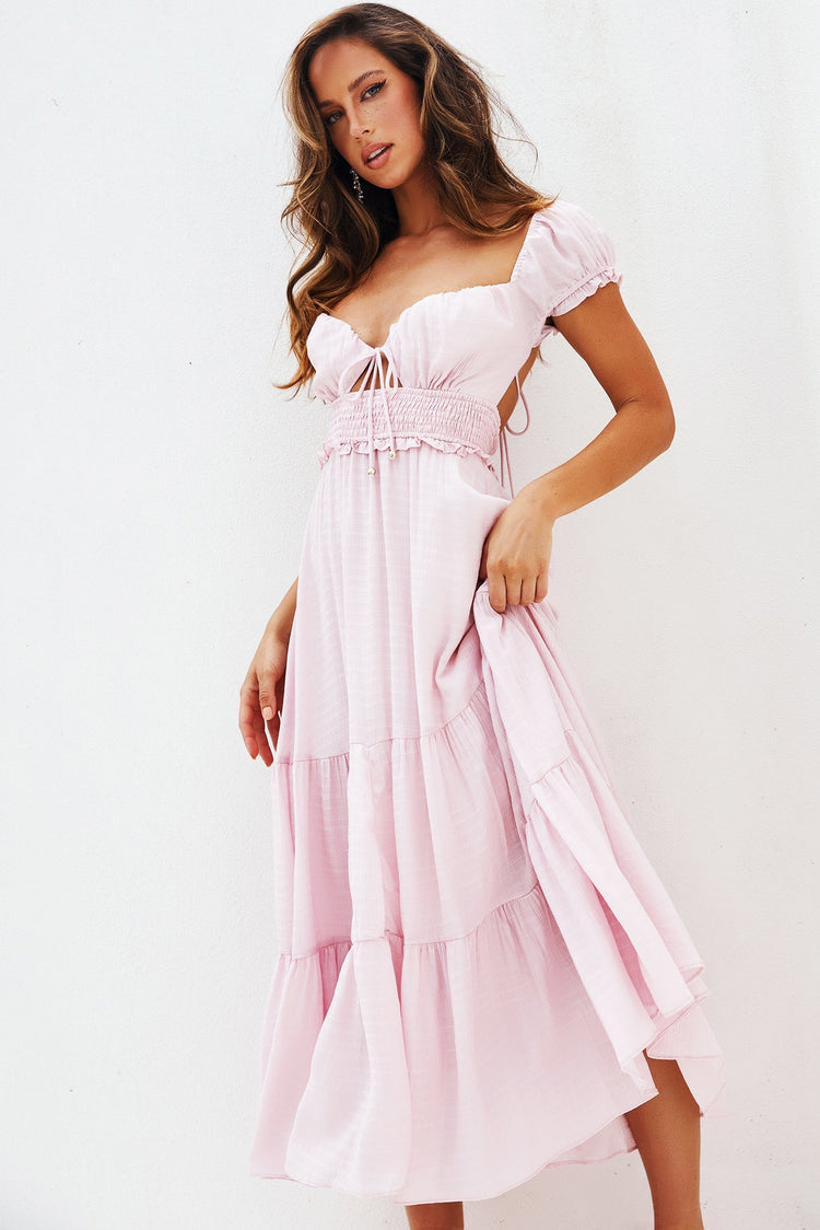 Bohemian Dreams Maxi Dress - Blush for women