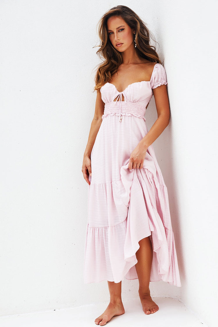 Bohemian Dreams Maxi Dress - Blush for women