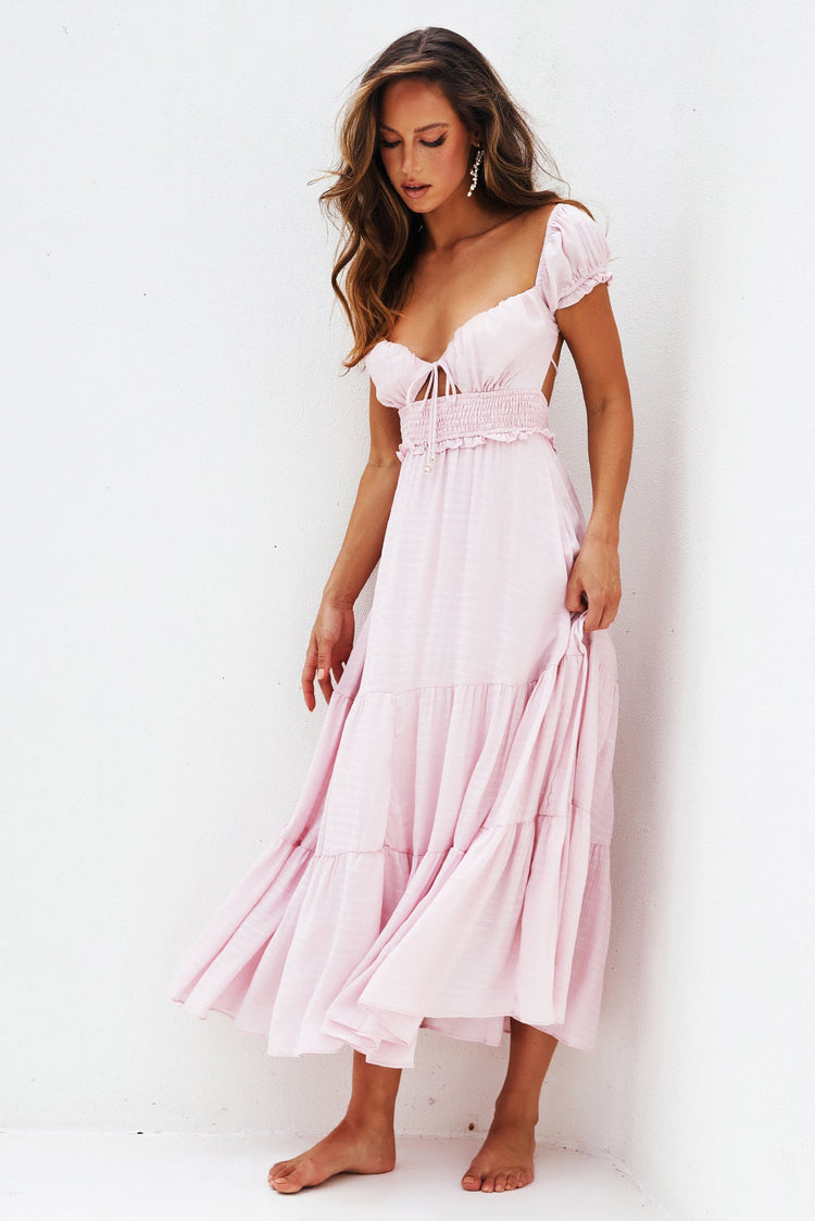 Bohemian Dreams Maxi Dress - Blush for women