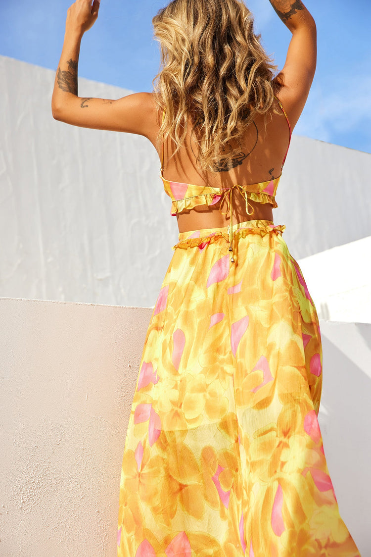 Early Sunset Maxi Dress - Yellow for women