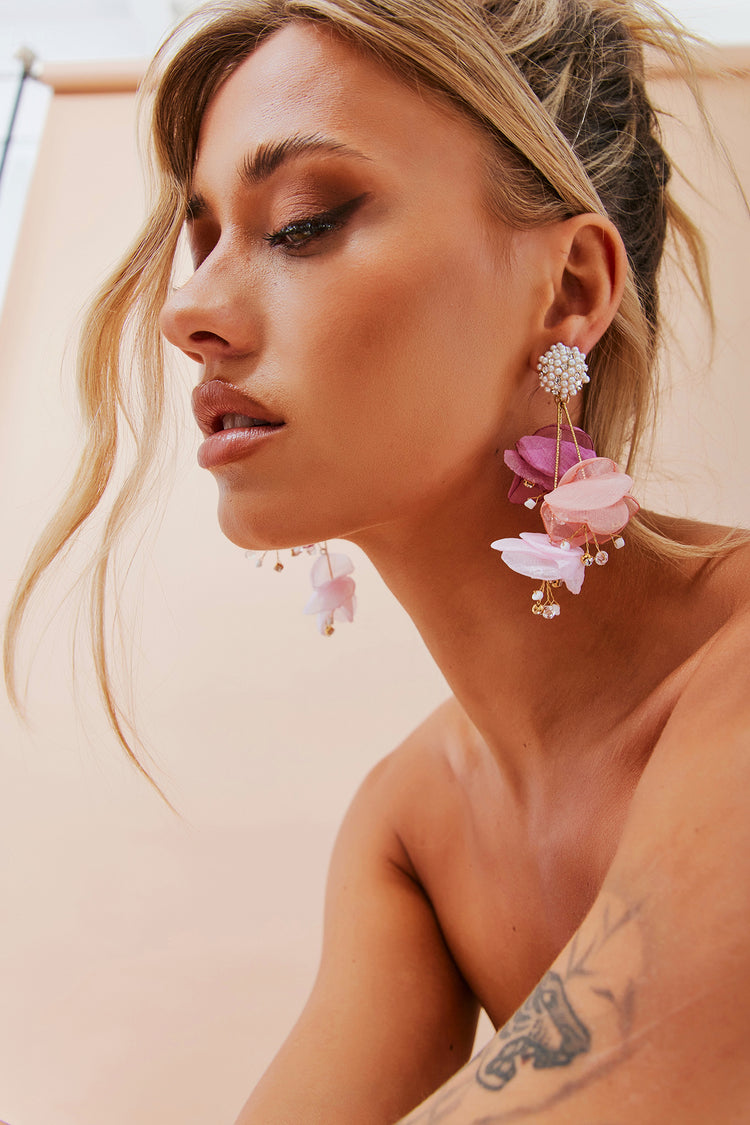 Glitz And Glam Earrings - Pink for women