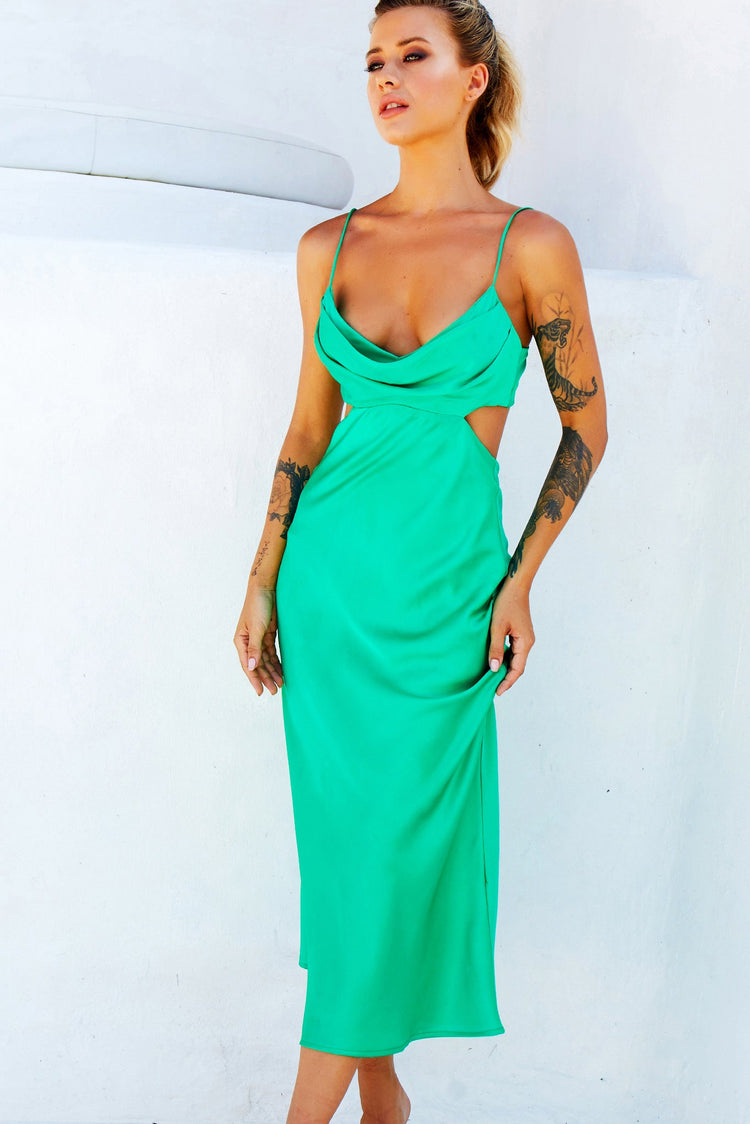 Heartbreaker Midi Dress - Emerald for women