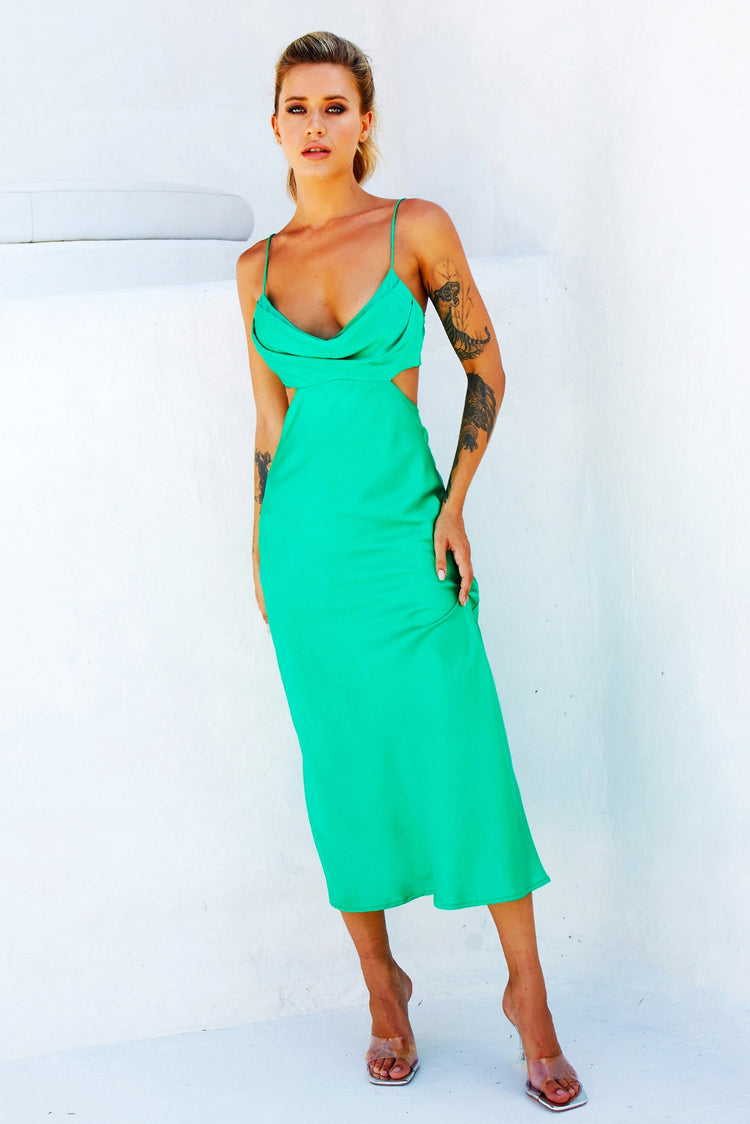 Heartbreaker Midi Dress - Emerald for women