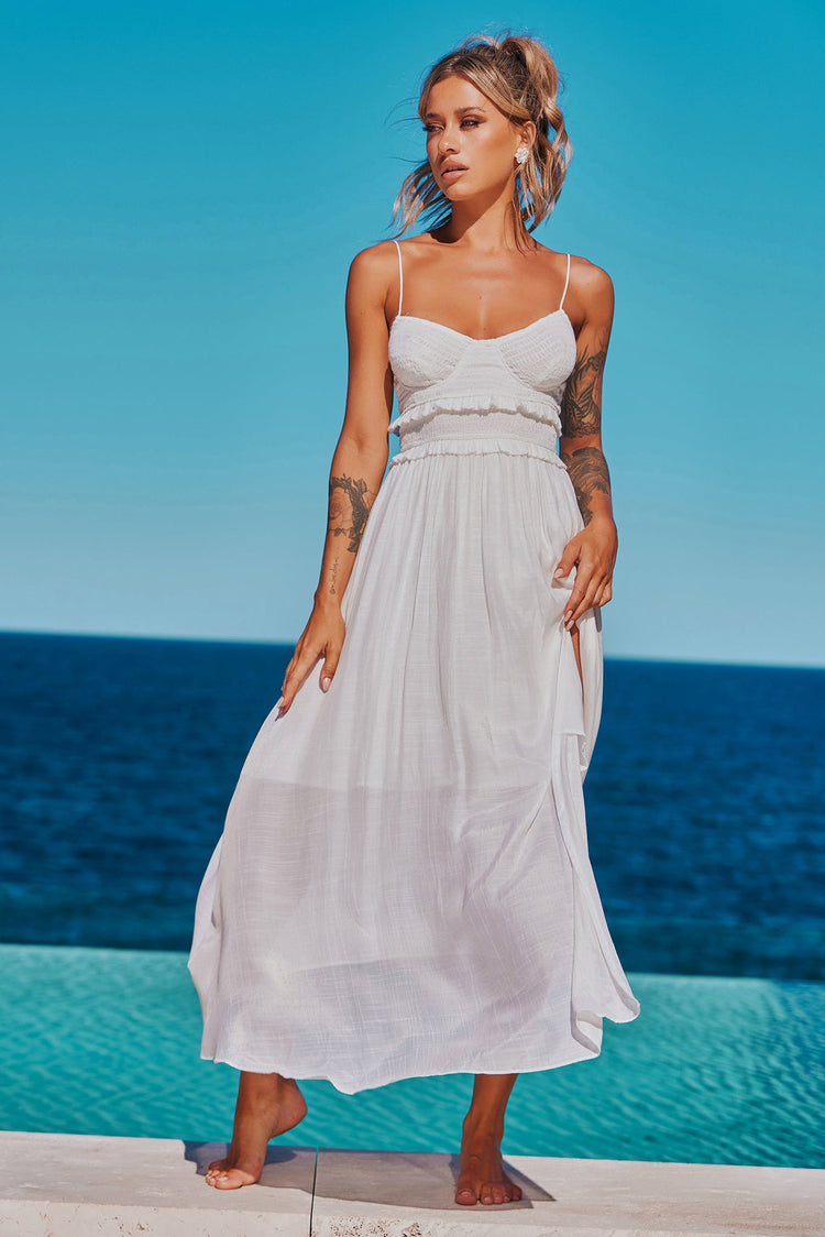 Ios Maxi Dress - White for women