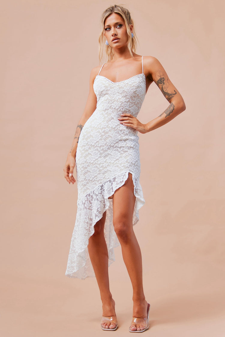 Living My Truth Midi Dress - White for women