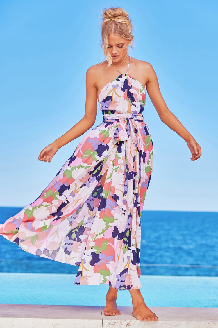 Making Sense Maxi Dress - Pink Multi for women