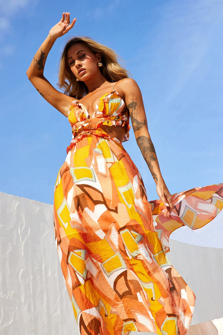 Meanwhile Maxi Dress - Orange for women