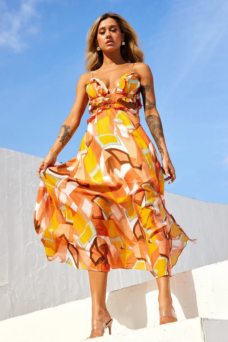 Meanwhile Maxi Dress - Orange for women