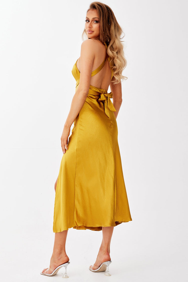 Mercedes Midi Dress - Mustard for women