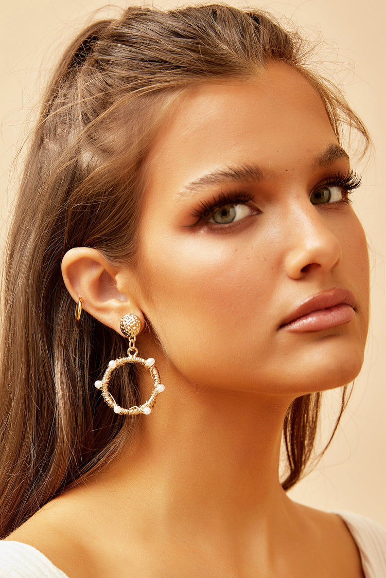 One For You Ear Hoops - White Gold for women