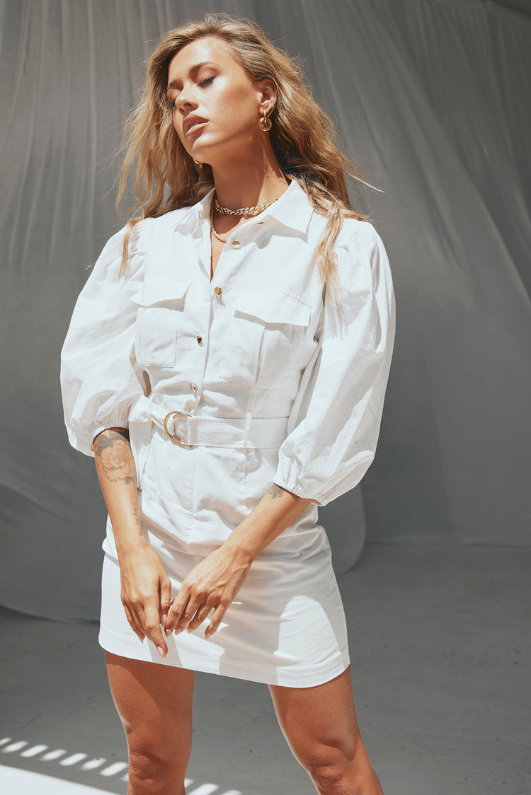 Over The Horizon Mini Dress - White for women