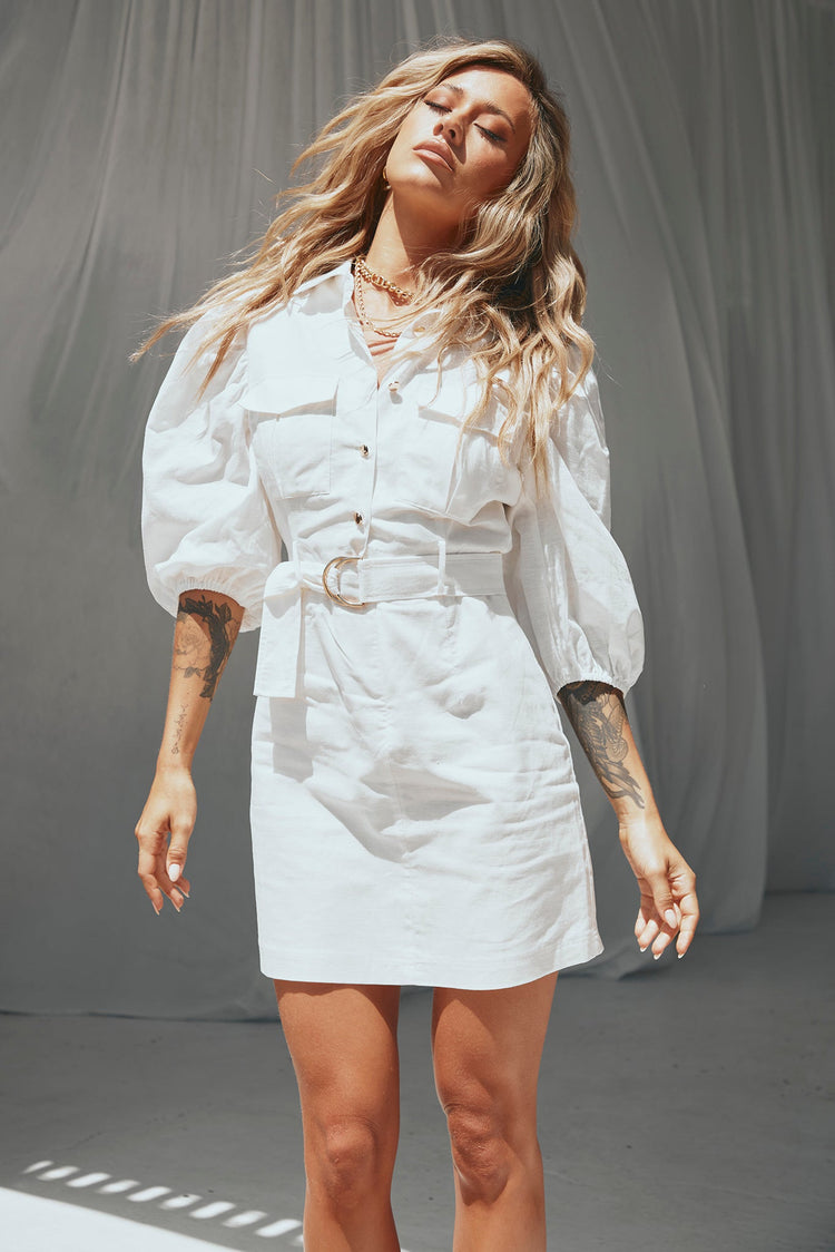 Over The Horizon Mini Dress - White for women