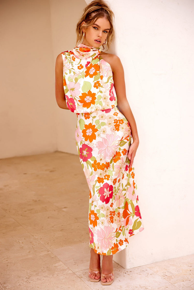 Real Love Midi Dress - Red Multi for women