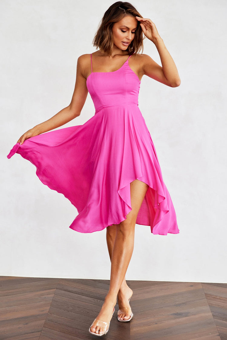 So Fine Midi Dress - Hot Pink for women