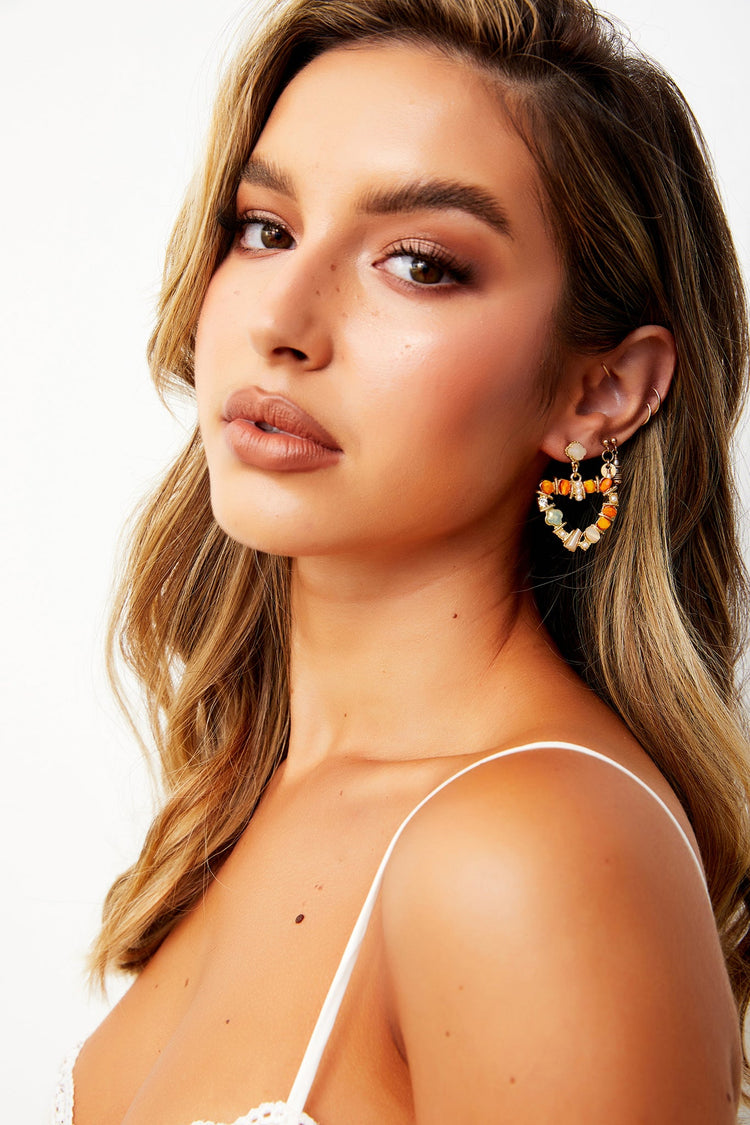 The Moment I Knew Earrings - Orange for women