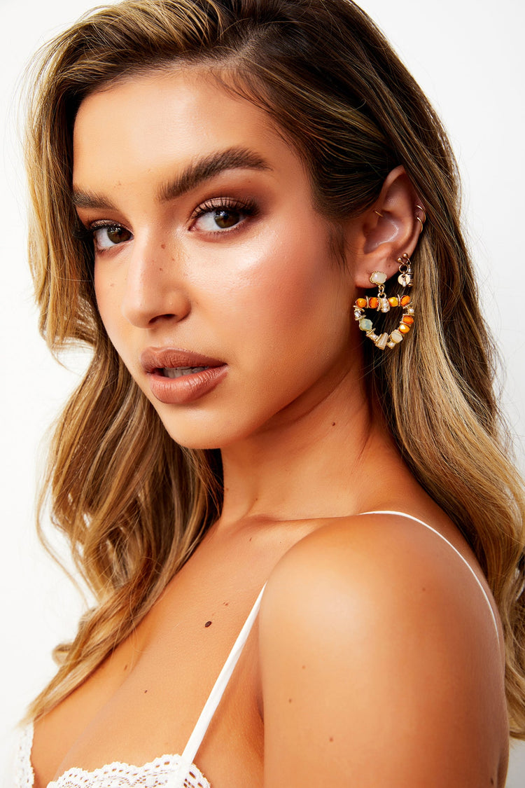 The Moment I Knew Earrings - Orange for women