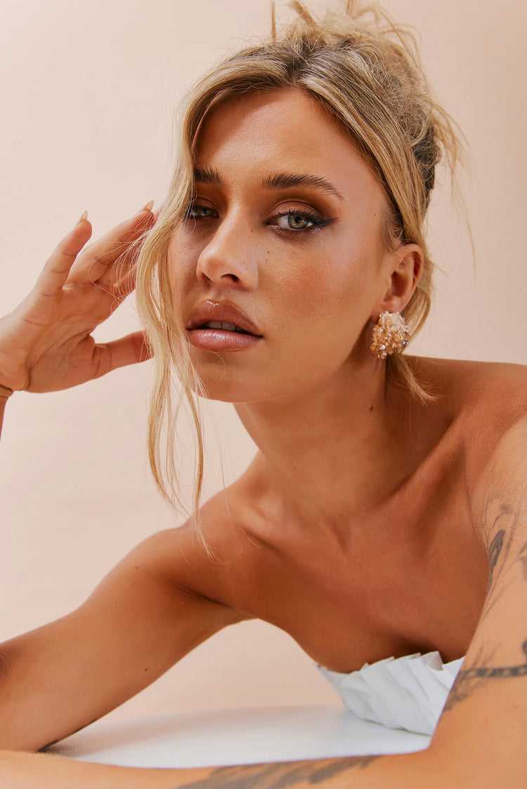 Time To Drink Earrings - Champagne for women