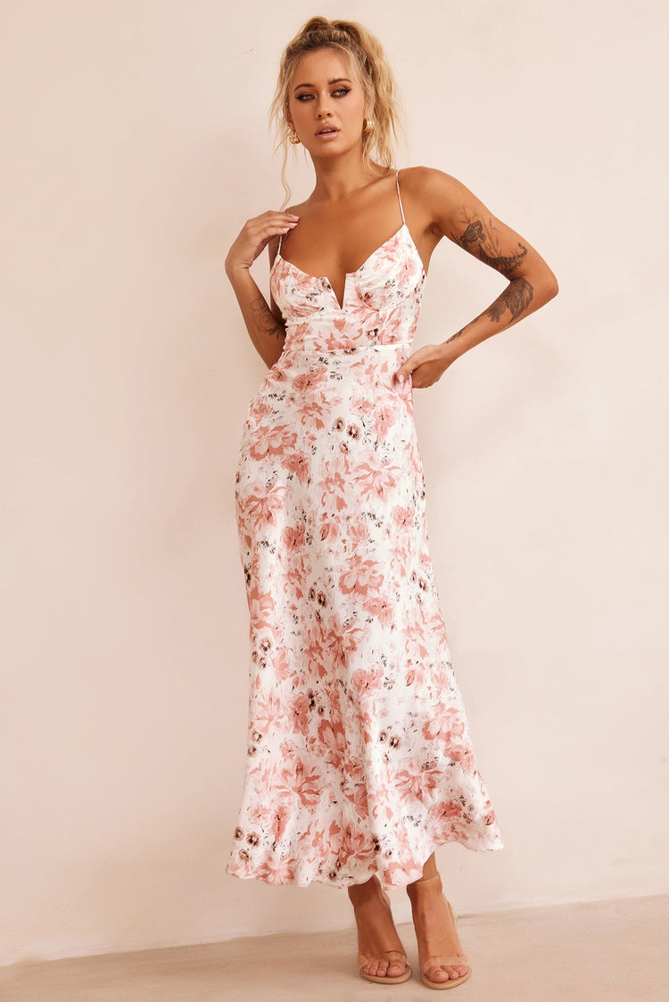 Vintage Summer Midi Dress - Rose for women